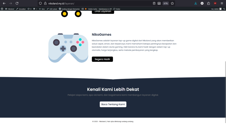 gambar dokumentasi halaman layanan kami nikoland